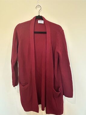 Old Navy Women's Open-Front Long Cardigan Sweater - Burgundy